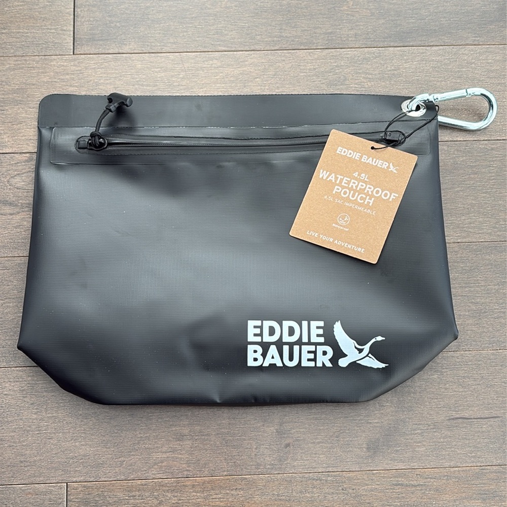 EDDIE BAUER Waterproof Pouch, 4.5L Black Pool Beach Sun Travel Gear, Outdoors